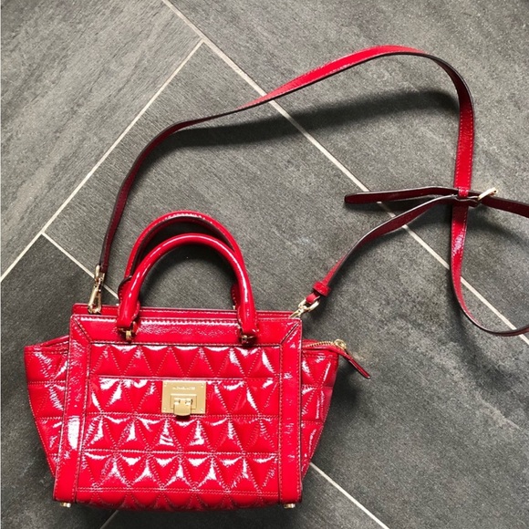 Michael Kors Handbags - Beautiful New Michael Kors Red Patent Leather Vivianne Bag